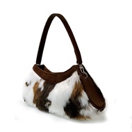 [Pre-order 7 วัน]WOVE - Rocking bag animal print in faux fur leather กระเป๋าถือขนสัตว์เทียมลายวัว