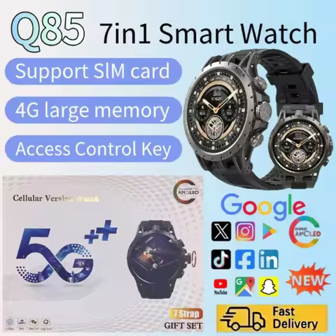 New 5G Popular Outdoors GPS tracker Sports Smart Watch Q85 WIFI NFC SIM card HD Video Call Music pla