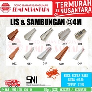 Baru | LIS PLAFON PVC MINIMALIS 4M PRODUK SNI MOTIF BANYAK READY STOCK