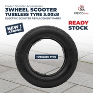 3 Wheel Electric Scooter (New) Tubeless Tyre 3.00x8