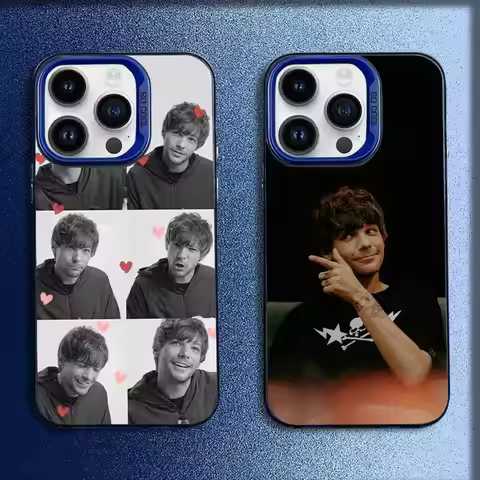Singer L-Louis T-Tomlinson Phone Case For iPhone 16,15,14,13,12,11,Mini,Pro,E,MAX Blue Candy Matte S