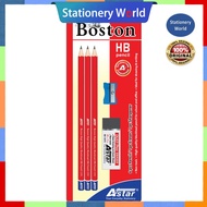 PENCIL HB SHAPENER & ERASER ASTAR VALUE PACK 8'S P1151-6 ASTAR BOSTON HB BLISTER