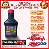 AMSOIL SAE 5W-40 Fully Synthetic Diesel Oil ( Max Duty Protection ) / with FREEBIE ( 5W40 Engine Oil Motor Oil ) 4x4b