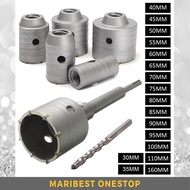 PACKAGE 30mm-110MM CONCRETE DRILL BIT WALL HOLE SAW CORE CUTTER OR HSS SHANK