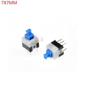 30PCS 7X7MM 6PIN Self locki push button switch Micro TAcT Key Switch Self-locking power SWITCH ON/OF