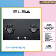 (Display Unit/Box Defect) ELBA 5.0 KW DOUBLE BURNER BUILT-IN GLASS COOKER HOB |  EGH-E9522G(GR)