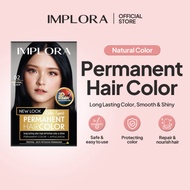 Implora New Permanent Hair Color Pewarna Rambut Light Ash Grey Dark Blonde Bleaching Natural Black D