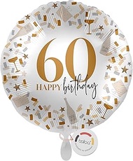 balloa XXL Foil Balloon 60, Large Helium Balloon for 60th Birthday, Gift for Women or Men, Decoratio