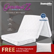 (FREE PILLOW) Dunlopillo Z Foldable Mattress / Latex Foam / Anti-Dust Mite / Portable in Bag - Single Size