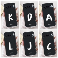For Google Pixel 9 Pro Pixel9 Lucky Initial Letter Phone Casing Google Pixel 9 9Pro Black Silicone S