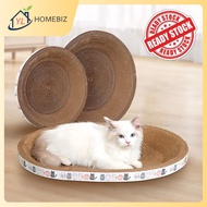 Tempat Cakar Kucing Berkualiti Tinggi/High-Quality Durable Corrugated Cat Scratcher Bed – Round & Ov