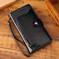 Wallet Case for Oppo Reno 10x Zoom Phone Case with Strap Flip Leather Case Soft TPU Phone Cover