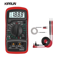 KIPRUN Digital Multimeter AC/DC Ammeter Volt Ohm Tester Meter Multimetro With Thermocouple LCD Backl