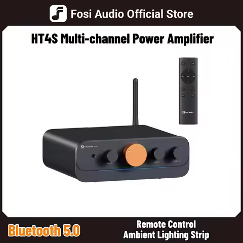 Fosi Audio HT4S Bluetooth 4.1 Home Sound Amplifier, Outdoor Speaker Amp Mini Desktop Amp 4 Channel b