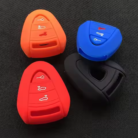 Silicone Rubber Folding Flip Remote Key Fob for Porsche 911 997 Boxster S 2S 4S Turbo Cayman 996 Cay