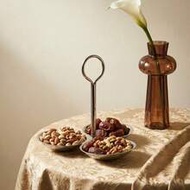 Creative Stainless Steel 3-Bowl Vertical Serving Stand, Sauce Rack, Fruit Bowl, Candy Dish, Snack & 