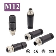 Waterproof M12 2 3 4 5 8 Pin A/D-Code Aviation Plug Male Female Connectors IP67 M12 PG7/PG9 Shielded
