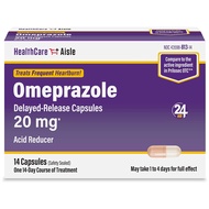 HealthCareAisle Omeprazole 20 mg – 14 Delayed-Release Capsules - Acid Reducer, Treats Frequent Heart