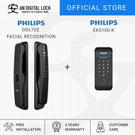 Bundle C15: Philips DDL702 Facial Recognition Door Lock + Philips Easykey 5100-K Gate Lock | AN Digital Lock