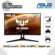 TUF Gaming VG27VH1B Curved Gaming Monitor | 27 inch, Full HD 1920x1080, 165Hz (above 144Hz), 1ms (MPRT), Adaptive-sync, FreeSync™ Premium,1ms (MPRT), Extreme Low Motion Blur™