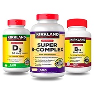 Kirkland Signature – Super B-Complex with Electrolytes 500 Tablets + Vitamin D3 2000IU, 600 Softgels