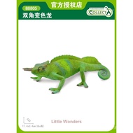 Uk ColltA I will help you learn about simulated wild insect model toys88805Two-horned chameleon E9KJ