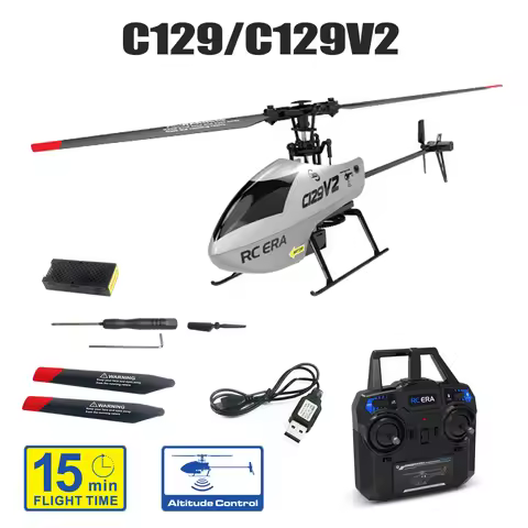 RC ERA C129/C129V2 RTF RC Helicopter 2.4GHz 6-Axis Gyroscope One-Click 3D Flip Remote Control Aircra