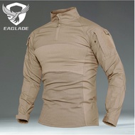 EAGLADE Tactical T Shirt Men YDJX-FG-CX In Khaki Stretchable Long Sleeves