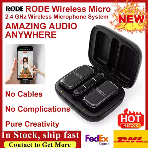 RODE Wireless Micro 2-Person Ultracompact RØDE Wireless Microphone System with USB-C Connector 2.4 G
