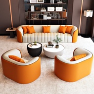 Three-Person Luxury Light Reception Club Nordic Lobby Seat Combination Table Chair Simple Sofa Sofa 
