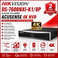 HIKVISION 8CH/8 CHANNEL DS-7608NXI-K1/8P 4K POE NETWORK VIDEO RECORDER