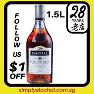 1.5L Martell Cordon Bleu Cognac 1.5 Liter w Gift Box (No Cradle)
