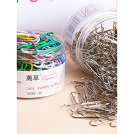 Nickel-Plated Paper Clip Colorful Paper Clip Stationery Metal Buckle Paper Clip Fixed Clip Paper Cli