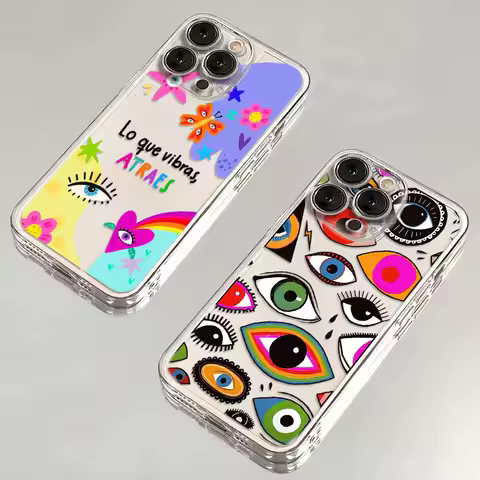 Y2K Lucky Eye Blue Evil Eye Phone Case For OPPO A3 A60 A57 A38 A79 A58 A98 A5 F9 F11 A94 A92 A76 A74
