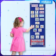 [Etekaxa] Behavioral Charts Weekly Progress Chart Routine Cards Sturdy Reusable Routine Chart Home C