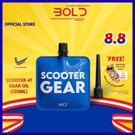 BOLD 120ml 4T Scooter Gear Oil 80w90 Fluid Fully Synthetic Minyak Hitam Gearbox Transmission Skuter
