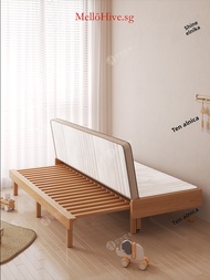 Beechwood Pull-Out Bed Full Solid Wood Sofa Bed Beechwood Pull-Out Bed Small Apartment Guest Room Li