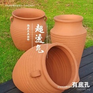 Pottery Pot High Tube Vegetarian Roasted Succulent Green Plant Old Pile Flower Pot Breathable Red Po