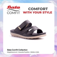 Bata Comfit บาจา คอมฟิต รองเท้าเพื่อสุขภาพ รองเท้าแตะ พื้นหนา สูง 2.5 นิ้ว สำหรับผู้หญิง รุ่น Claudia 2 สีดำ 6616267
