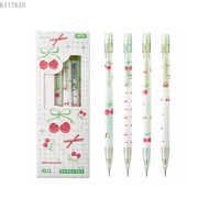KIIK 4Pcs Ergonomic Grip Mechanical Pencil With Small Eraser 0 5MM Mechanical Pencil