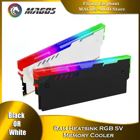 RAM Shell Radiator RGB DDR4 DDR3 Universal Heatsink Memory Vest ARGB 5V AURA Addressable Black White