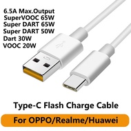 6.5A 65W 33W USB Type C Cable for Realme OPPO Reno 11 67W Super Dart Fast Charging VOOC Charger Cord