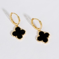 S925 Sterling Silver Plated 14K Gold Clover Ear Buckle