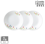 【CorelleBrands 康寧餐具】6吋餐盤-三入組(多花色可選)