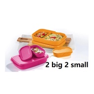 tupperware foodie buddie lunch box -  2set ( 4pcs ,two big two small)