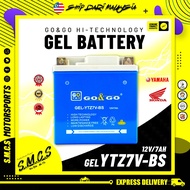 Bateri Motosikal YTZ7V-BS 12V 7Ah GEL Battery – RS150 / NMAX 155 / NVX 155 (100% Original)
