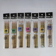 FASTER PENSEL MELUKIS ORIGINAL DRAWING PENCIL 2B/3B/4B//5B/6B/7B/8B/9B (3PC PER PKT) FASTER GRAFICO 
