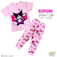 (2Y-7Y) Baju Budak Murah Baju Kuromi Budak Kids pajamas Boy Girl Baju Tidur Budak Perempuan Baju Kur