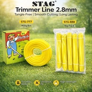 [ STAG ] (STG-777/STG-888) Trimmer Line 2.8mm | 400g Box | 1kg Pack | Nylon
