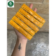 CROCODILE YELLOW CROCODILE LEATHER WATCH STRAP